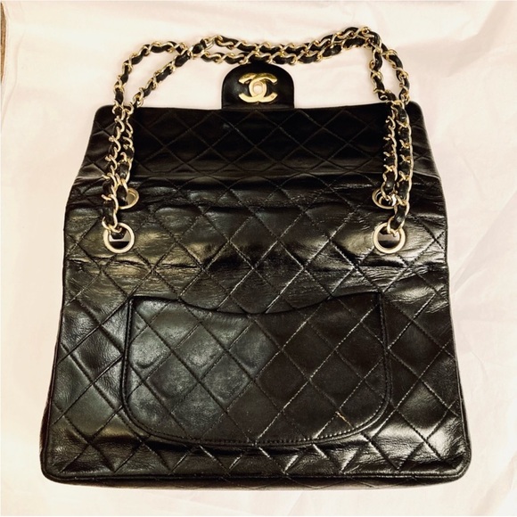 Chanel Vintage Classic Double Flap Lambskin Leather Shoulder Bag - Picture 6 of 16